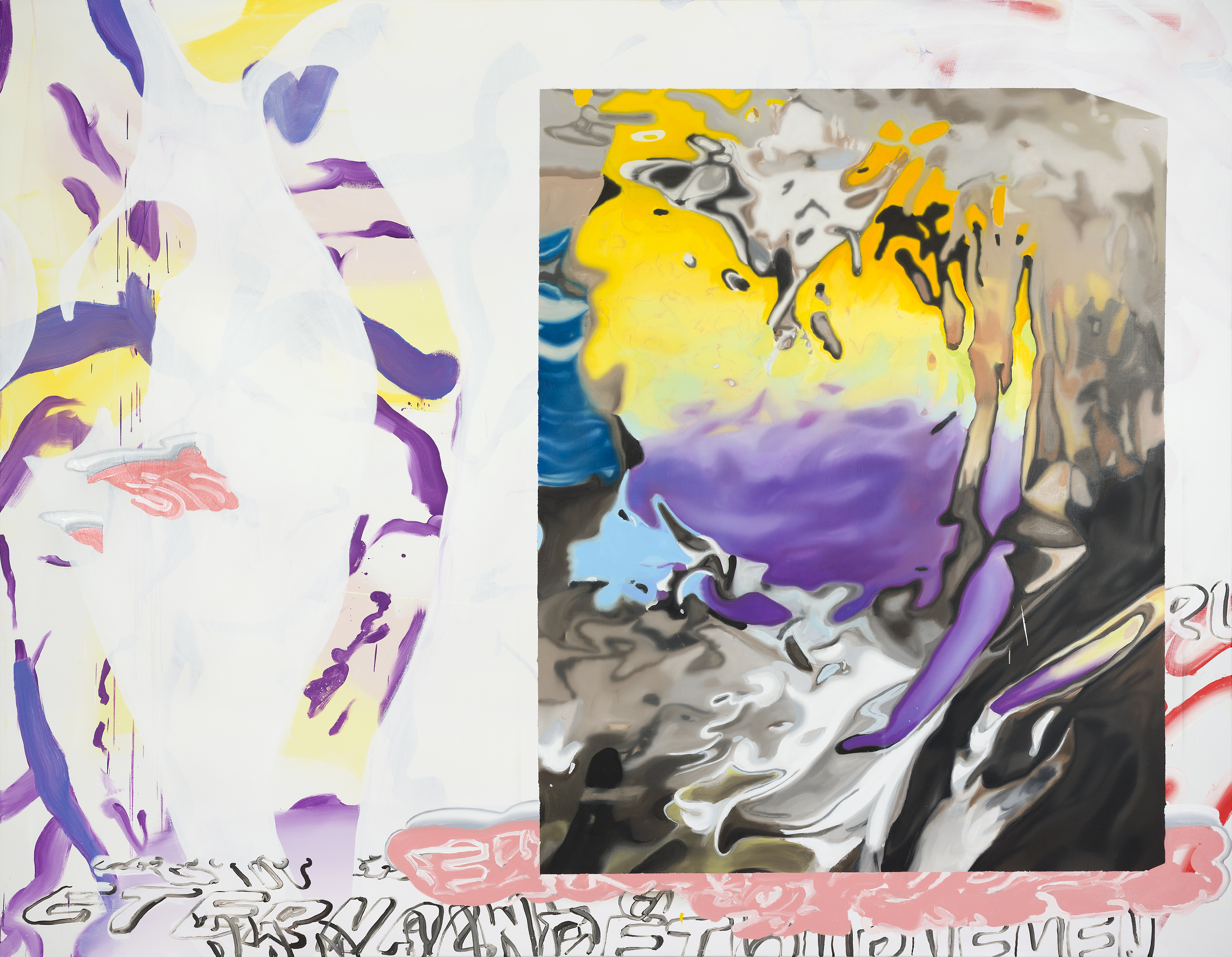 Eternal Jetlag. Öl auf Leinwand, 210 x 270 cm, 2019.