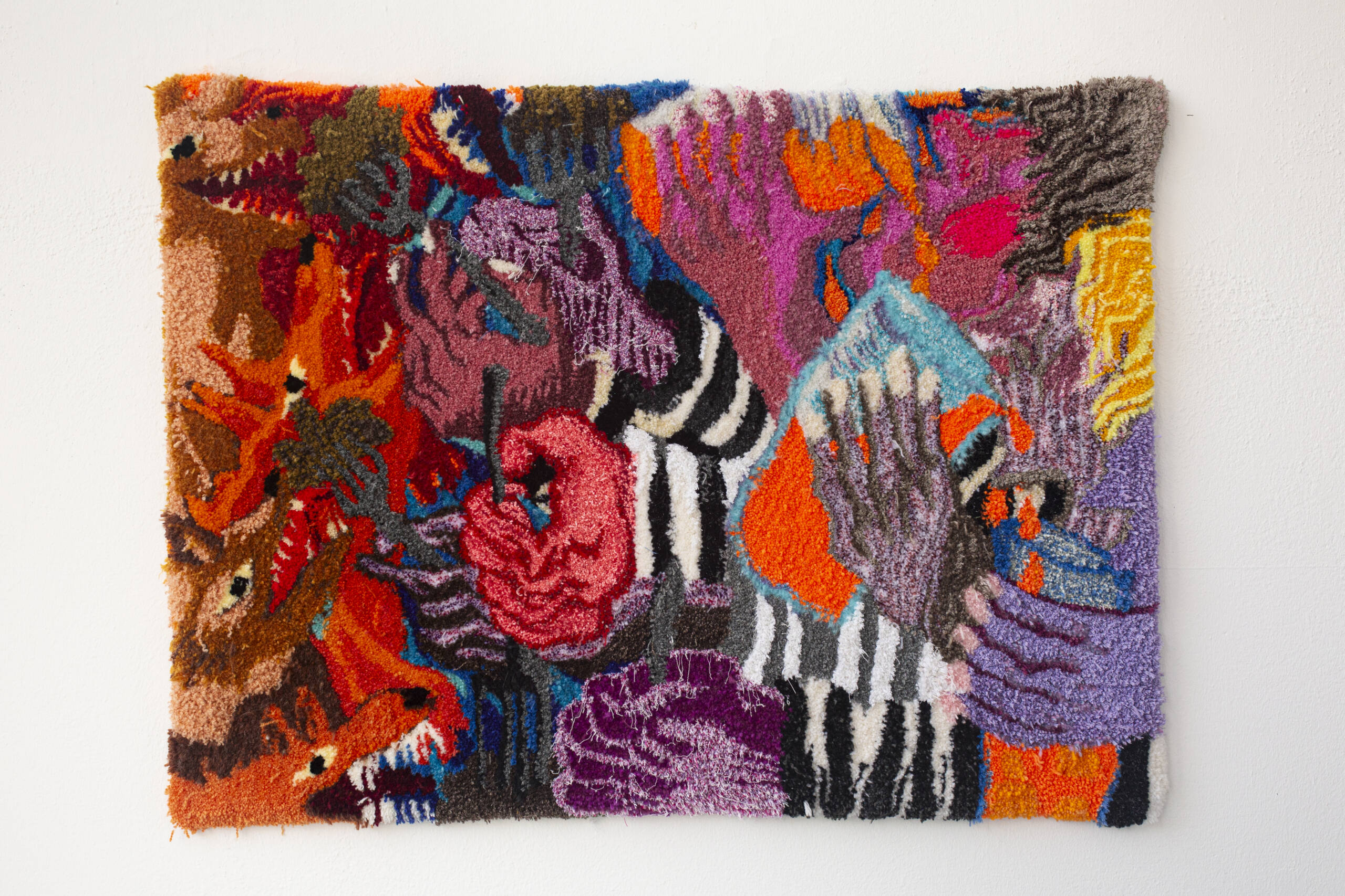 Naschkatze. Tufted Wool, 67 cm x 90 cm, 2023
Photo by Ina Panknin 